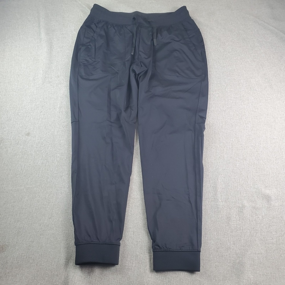 Burlebo Joggers Mens Small Black Performance Athleisure Drawstring Crossfit Gym